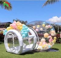 Maison à bulles gonflable de 3m pour la révélation du sexe, cabine photo gonflable, tente à boules de neige gonflable pour la fête.