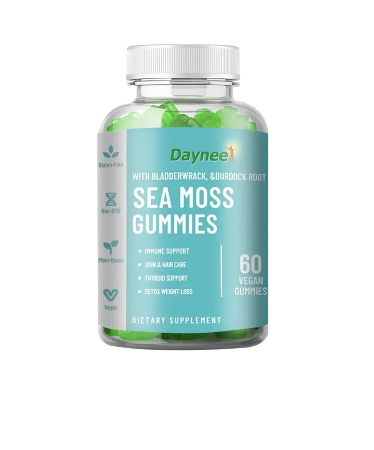 Sae Moss Gummies Sans Sucre Vitamine C 100% Naturel Biologique À Base De Plantes Digestion Detox Fitness Nettoyer Perte De Poids Bonbons