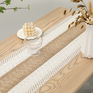Corridore da tavolo a righe Boho <span class=keywords><strong>Beige</strong></span> con nappe stile rustico decorazione per la casa della fattoria per la camera da pranzo - Product Image 4