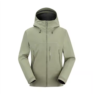 Veste bombardier respirante trilaminée haut de gamme unisexe coupe-vent d'hiver doux avec fermeture à glissière pour la randonnée imperméable - Product Image 2