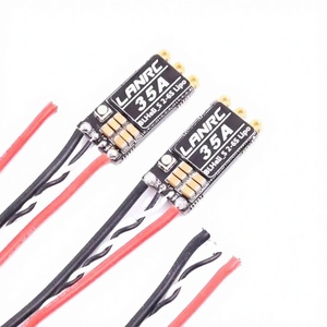 ESC brushless LANRC 35A 45A BLHeli_S 2-6S avec LED RGB programmable DShot pour drone FPV Lipo, quadricoptère, multirotor - Product Image 3