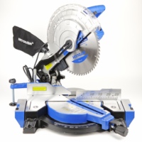 Scie à onglet composée inclinable à droite INTOUGH 2200W 14 pouces 355mm à simple biseau avec laser et bras d'extension pour la coupe du bois et de l'aluminium