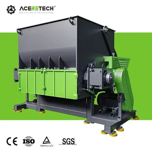 Fully Automatic 1500kg/h Waste Automobile Tires Single Shaft Plastic Shredder/Recycling Shredding Machine XS2000