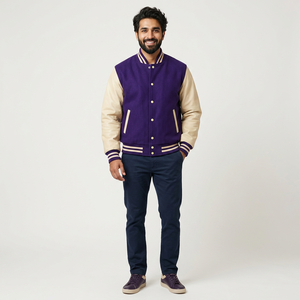 Latest Design Long Sleeve Varsity <b>Baseball</b> <b>Jacket</b> <b>for</b> <b>Men</b> Regular Sleeve Style OEM Service Available - Product Image 1