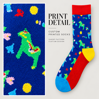 Chaussettes d'automne personnalisées OEM - Polyester/Nylon/Coton/Fibre de bambou/Laine, résistantes aux boucles, séchage rapide, absorbantes, imprimées