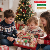 Calendrier de l'Avent de Noël 24 Jours : Boîte Mystère de Jouets Fidget Squishy Mignons en Forme de Dumpling