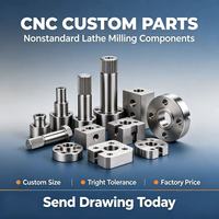Pièces en aluminium et acier inoxydable usinées sur commande par CNC, usinage au tour et à la fraise selon les plans techniques