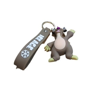 Carino ciondolo portachiavi in PVC con ciondolo portachiavi auto in PVC creativo dell'era glaciale per la decorazione di auto o borse - Product Image 5