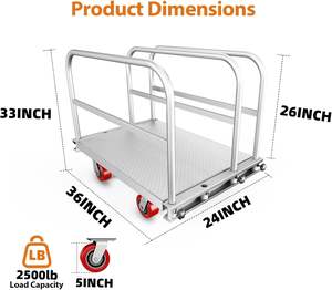 Carretilla de Plataforma Plegable Multifuncional Dos <span class=keywords><strong>en</strong></span> Uno con Cuatro Ruedas de ABS, Plataforma de Acero Resistente, para Interiores y Exteriores, Alta Calidad OEM - Product Image 2