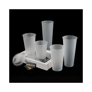 Factory Customized PP Frosted Plastic Cups Drink Cups With Customized Logo Printing Patterns