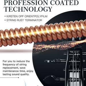 Nguồn Nhà Máy 1152 Hexangular Lõi Thép Dây Đồng Acoustic Nano Lớp Phủ Dân Gian Đàn <span class=keywords><strong>Guitar</strong></span> Chuỗi Trên Bán Buôn - Product Image 5