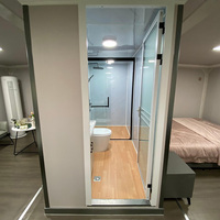 Maison préfabriquée Maisons modulaires de 2 chambres à coucher Kits de cabane en rondins à toit triangulaire Maison préfabriquée dominicaine extensible mobile