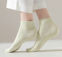 Chaussettes pour femmes en coton 100% blanc uni : chaussettes de sport respirantes, sans couture, anti-transpiration pour femmes