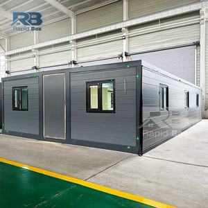 40ft Vouw Kleine Stacaravan <span class=keywords><strong>2</strong></span> <span class=keywords><strong>3</strong></span> 4 Slaapkamer Luxe Hotel Kantoor Draagbare Geprefabriceerde Uitbreidbare Container Huis Voor Australië - Product Image 2