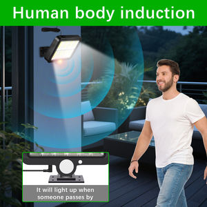 ไฟสวนพลังงานแสงอาทิตย์กลางแจ้งประหยัดพลังงาน COB IP65กันน้ำเซ็นเซอร์สวนพลังงานแสงอาทิตย์โคมไฟติดผนังพลังงานแสงอาทิตย์ไฟถนนพลังงานแสงอาทิตย์ - Product Image 3