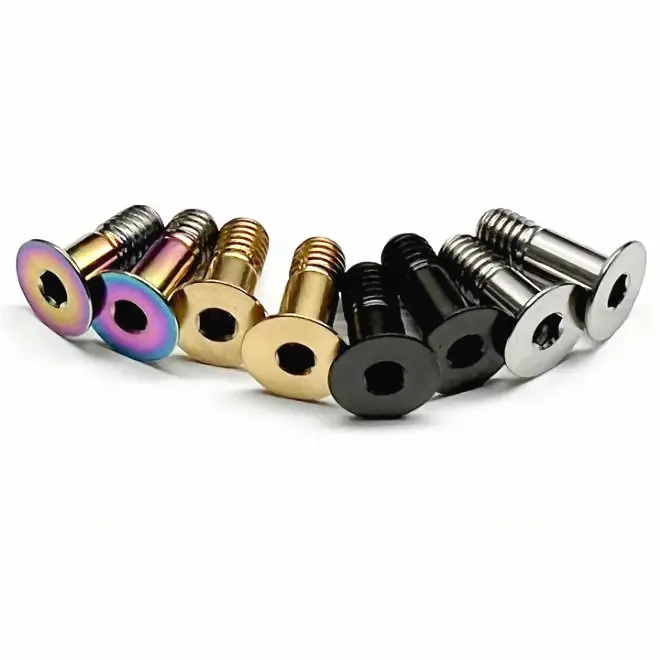 Titanium alloy grade5 Metal made Anodized or Nitrided Titanium Ti Rear Derailleur Jockey Wheel Pulley Bolts