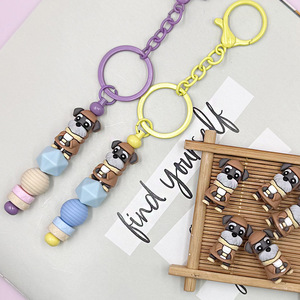 3D Cappuccino Dog <b>Silicone</b> <b>Beads</b> Mixed Shapes For Bracelet Making DIY Accessories - Product Image 3