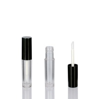 Mini tube de soufflage et d'injection clair rond court Lipgloss Case Container AS Packaging