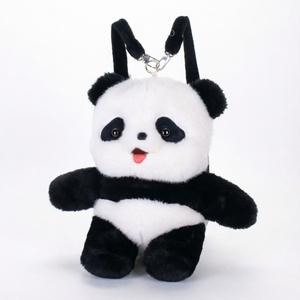 Zaino in peluche a forma di <span class=keywords><strong>panda</strong></span>, morbido, con cerniera, spallacci regolabili, suono musicale attivabile con la zampa, regalo divertente per bambini, ragazze e fan del <span class=keywords><strong>panda</strong></span> - Product Image 1