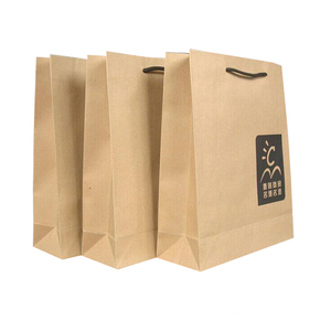 Fancy Ribbon Xử Lý Thủ Công Tái Chế Mua Sắm Kraft Brown Bag Giấy - Product Image 3