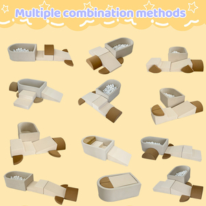 Vente à chaud Ensemble de jeu en mousse souple personnalisé Blocs d'escalade de <span class=keywords><strong>piscine</strong></span> à balles d'intérieur en usine pour enfants Équipement de jeu de fosse à balles adapté aux bébés - Product Image 2