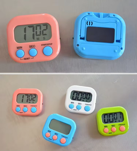 Minuteur <span class=keywords><strong>de</strong></span> cuisine avec écran LCD, design magnétique, commande par bouton - Mini <span class=keywords><strong>chronomètre</strong></span> à compte à rebours pour la cuisine, les études et le travail - Product Image 5