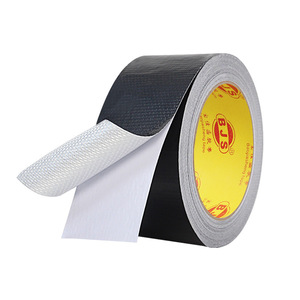 Black Fiberglass Cloth Aluminum Foil Tape 0.15mm High Temperature Resistant For Water Heaters And Range Hoods - Product Image 1