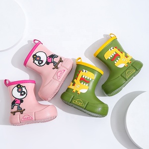 Wholesale Crianças bebês fora anti-derrapante chuva bota com tamanho da criança unisex manter botas de inverno quente com meias palmilha faux fur - Product Image 5