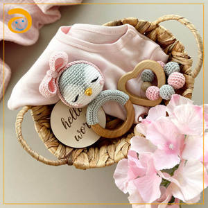 Amigurumi Pingouin Hochet Jouet Couverture d'emmaillotage en mousseline Boîte cadeau Hochet bio pour bébé <span class=keywords><strong>Attache</strong></span>-sucette Boîte cadeau personnalisée pour bébé - Product Image 6