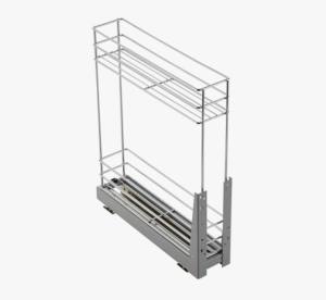 Organisateur de deux étagères, <span class=keywords><strong>porte</strong></span>-<span class=keywords><strong>bouteille</strong></span> et <span class=keywords><strong>porte</strong></span>-épices avec glissières de montage à fermeture douce - Product Image 1