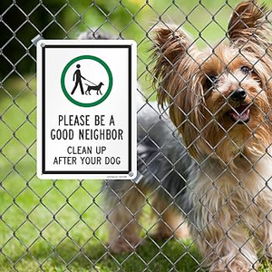 Lot de 3 panneaux « Ramassez votre chien après » - Impression recto 8x12 pouces, panneaux « Pas de déjections canines » pour la cour, panneau pour animaux de compagnie en extérieur - Product Image 3