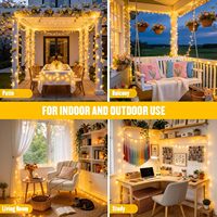 Fábrica OEM/ODM, Cadena de Luces Decorativas para Dormitorio, Funciona con Batería, 50/100/200/300 LED, Impermeables, 8 Modos, para Navidad