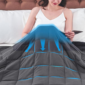 Couverture lestée 5 couches en coton 100% biologique avec billes de verre non toxiques, tricotée, rafraîchissante, pour soulager l'anxiété en hiver, usage domestique - Product Image 2