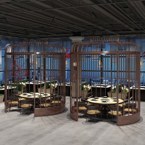 Açık bahçe Hotpot restoran ve alışveriş merkezi için boy demir kafes dev dekoratif Metal kafes büyük süs - Product Image 5