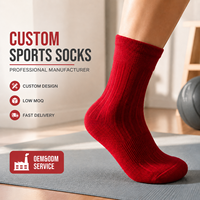 Chaussettes de sport en tissu éponge personnalisées, faible MOQ, logo OEM jacquard, chaussettes épaisses et rembourrées pour la course à pied