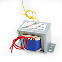 Transformateur d'isolation électronique 50W/VA AC-AC 220V 380V Entrée 9V 12V 18V 24V 36V 110V 24V-0-24V Transformateur de puissance EI