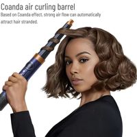 Sèche-cheveux ionique 5-en-1 en plastique avec moteur sans balais 1200W, boucleur à air chaud, lisseur, diffuseur, 110 000 tr/min, 3 vitesses, massage