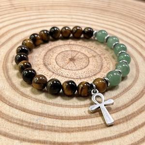 Natural Stone <b>Bracelet</b> Colorful Glass <b>Beaded</b> Meditation Jewelry Ready to Ship Inventory Bespoke Manufacturing - Product Image 5
