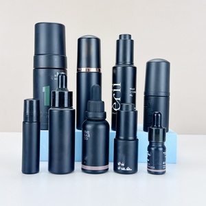 Matte Black Airless Pump Bottle 15ml 30ml 50ml Dropper Bottle Men Skincare Packaging Black Matte Roller Bottle <b>Plastic</b> <b>Tube</b> Jar - Product Image 6