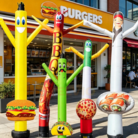 Danseur gonflable publicitaire en forme de hot-dog, hamburgers, pizza, ou autres aliments, pour la publicité aérienne