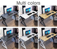 Bureau d'ordinateur ergonomique en acier carré, durable, réglable en hauteur, respectueux de l'environnement, facile à assembler, surface en MDF pour le jeu à domicile