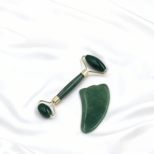 Ensemble de Gua Sha et de Rouleau en Pierre d'Œil de Tigre 2 en 1, Pierre précieuse naturelle, outil de massage facial pour lutter contre le vieillissement - Product Image 2