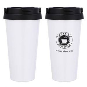2023 Custom Logo Stock Double Wall Vacuum 500ml Small Matte Coffee Mug Stainless Steel Insulated Travel Tumbler Gift Cup - Product Image 1