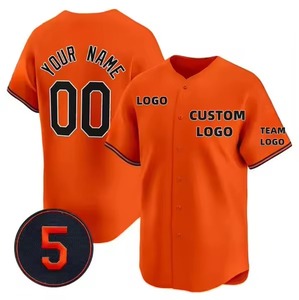 Custom <b>Baseball</b> Jersey Team Uniform Set Sublimated Stitched Numbers Breathable Personalized Plus Size 100% Polyester - Product Image 3