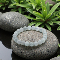Bracelets de mode en gros, bracelets de guérison Pulsera, bracelets perlés en pierre de jade africain de 8 mm pour Noël