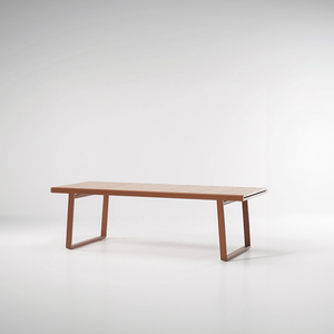 Meubles de patio d'hôtel de style moderne, table en teck massif pour jardin avec structure dépliable, table à manger extérieure extensible - Product Image 3
