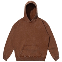 Sweat à capuche streetwear vintage de haute qualité avec logo personnalisé, effet délavé, coupe oversize, grandes tailles pour hommes