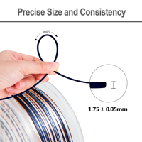 Filament PLA Soie Arc-en-ciel HELLO3D 1kg 1.75mm, Vente en Gros Officielle, Lisse et Soyeux, Haute Brillance, Haute Précision
