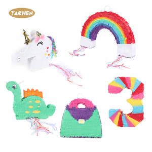 YACHEN – jouets <span class=keywords><strong>de</strong></span> <span class=keywords><strong>Pinata</strong></span> arc-en-ciel colorés pour enfants, vente en gros, décorations <span class=keywords><strong>de</strong></span> fête d'anniversaire, petits Pinatas - Product Image 6