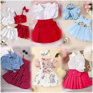 Bán buôn thời trang trẻ em, đầm bé gái, hàng may mặc, hàng tồn kho mùa hè, Ropa De Bebe, bán hàng phối trộn ngẫu nhiên, đầm trẻ em - Product Image 1
